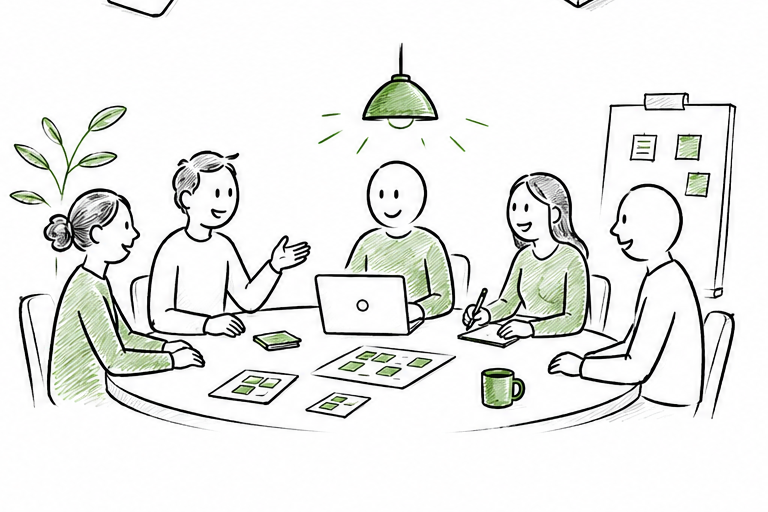 Schets van een zelfstandig samenwerkend team